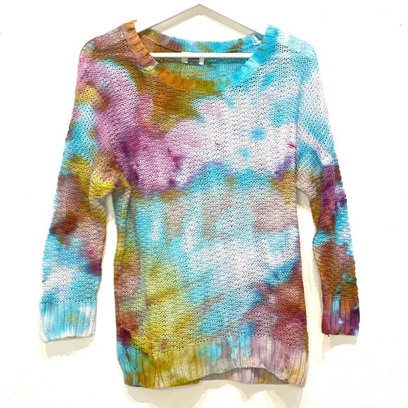 Old Navy Hand Dyed Tie Dye Sweater - Picture 1 of 5
